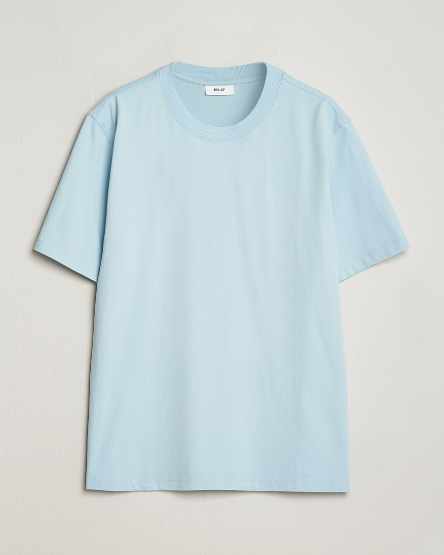 Herre | T-Shirts | NN07 | Adam Pima Crew Neck T-Shirt Winter Sky