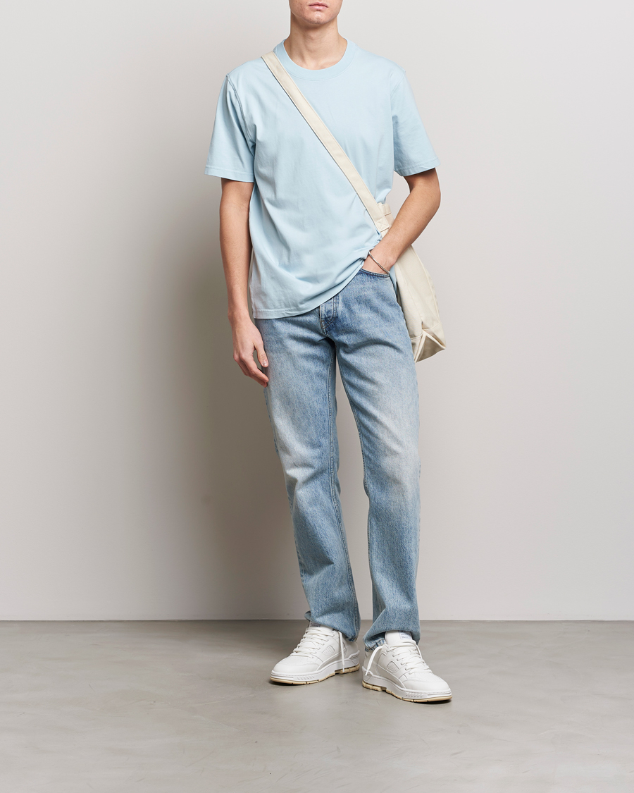 Herre | T-Shirts | NN07 | Adam Pima Crew Neck T-Shirt Winter Sky
