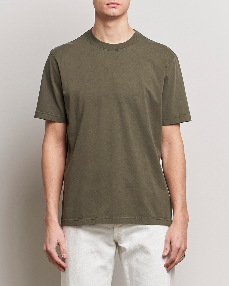 Herre | Klær | NN07 | Adam Pima Crew Neck T-Shirt Capers Green