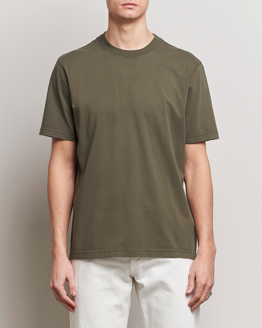 Herr | T-Shirts | NN07 | Adam Pima Crew Neck T-Shirt Capers Green