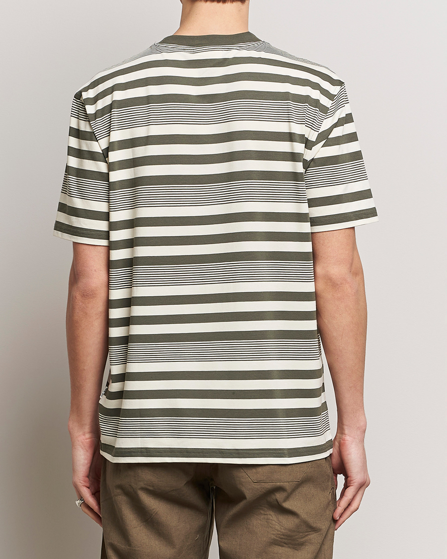 Herre | T-Shirts | NN07 | Adam Striped Crew Neck T-Shirt Capers Green