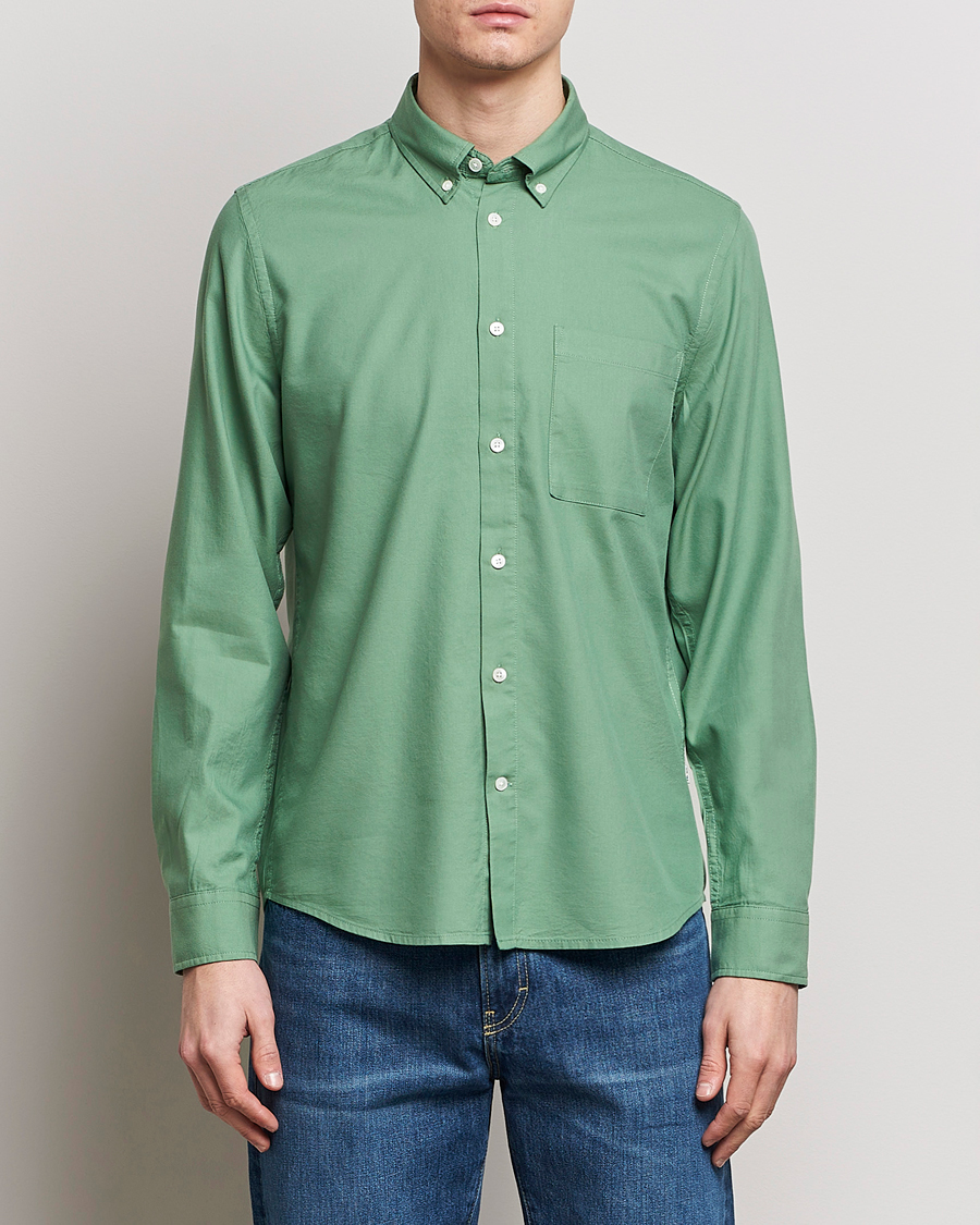 Herre | Tøj | NN07 | Arne Tencel Shirt Hedge Green