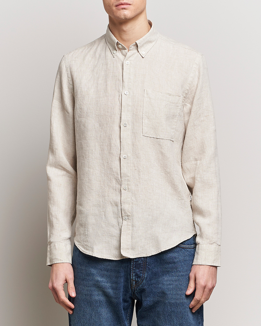 Herre |  | NN07 | Arne Linen Shirt Oat