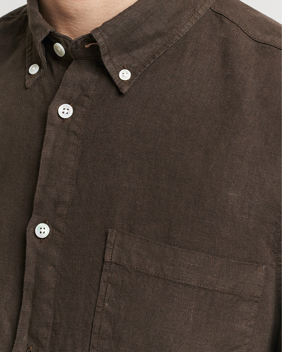 Herre | Skjorter | NN07 | Arne Linen Shirt Demitasse Brown