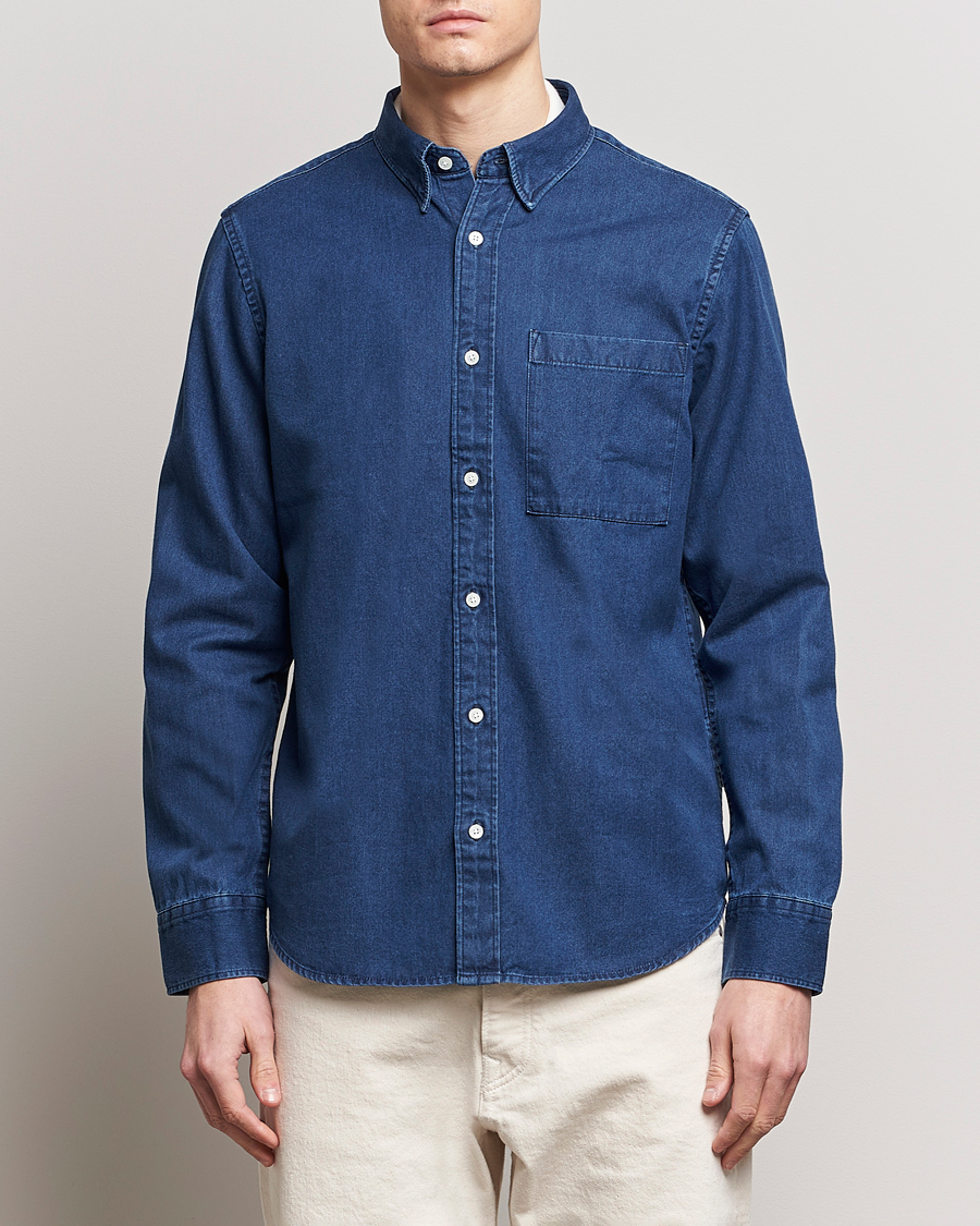 Herre | Skjorter | NN07 | Cohen Denim Shirt Blue