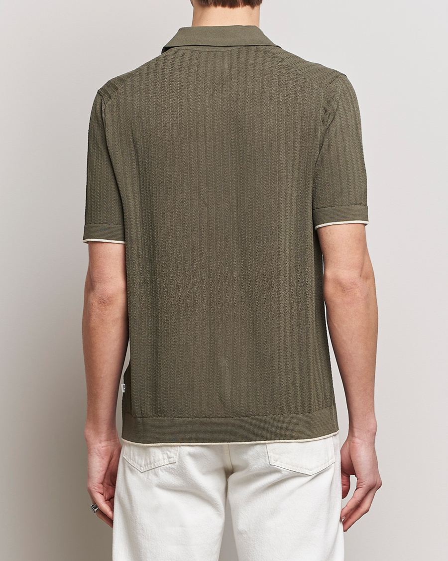 Herre | Skjorter | NN07 | Nalo Structured Knitted Short Sleeve Shirt Green