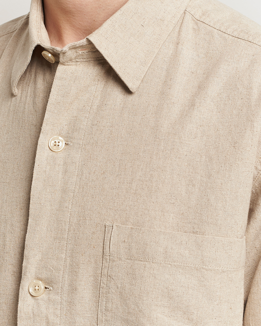Herre | Skjorter | NN07 | Adwin Linen Overshirt Oatmeal