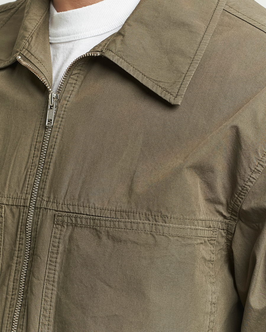 Herre | Jakker | NN07 | Isak Full Zip Shirt Jacket Capers Green