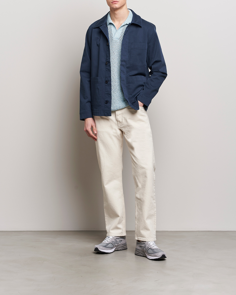 Herre | Skjorter | NN07 | Olav Overshirt Navy Blue
