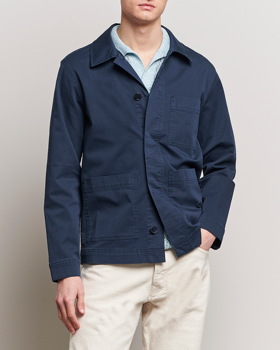Herre | Shirt Jackets | NN07 | Olav Overshirt Navy Blue