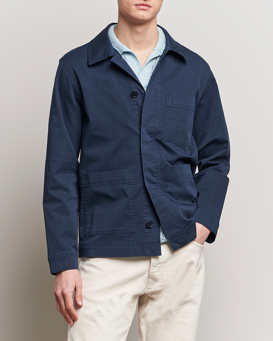 Herre | Casual | NN07 | Olav Overshirt Navy Blue