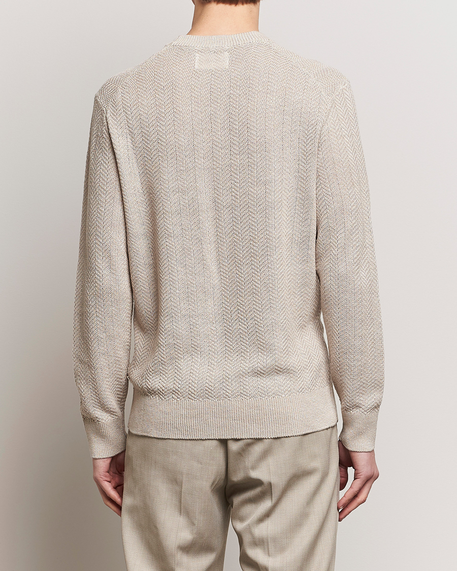 Herre | Trøjer | NN07 | Jaden Knitted Linen Crew Neck Sweater Irish Cream