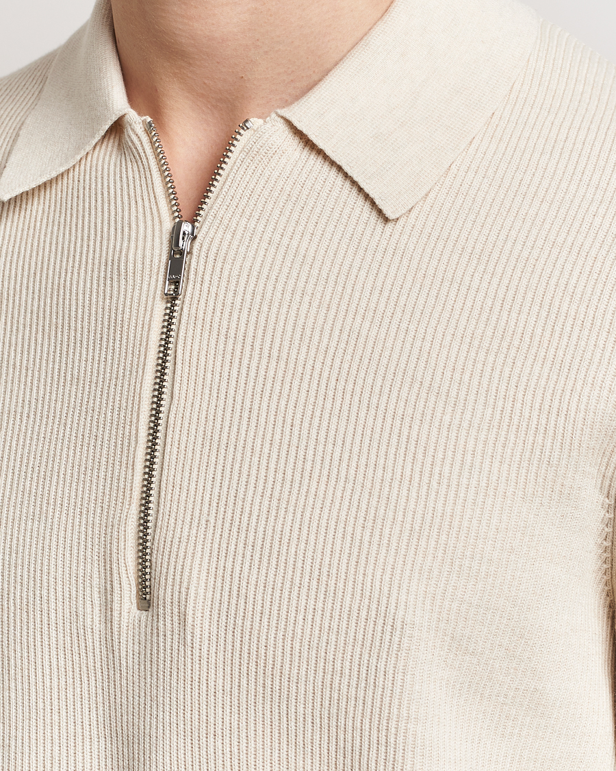 Herre | Trøjer | NN07 | Hansie Knitted Half Zip Ecru