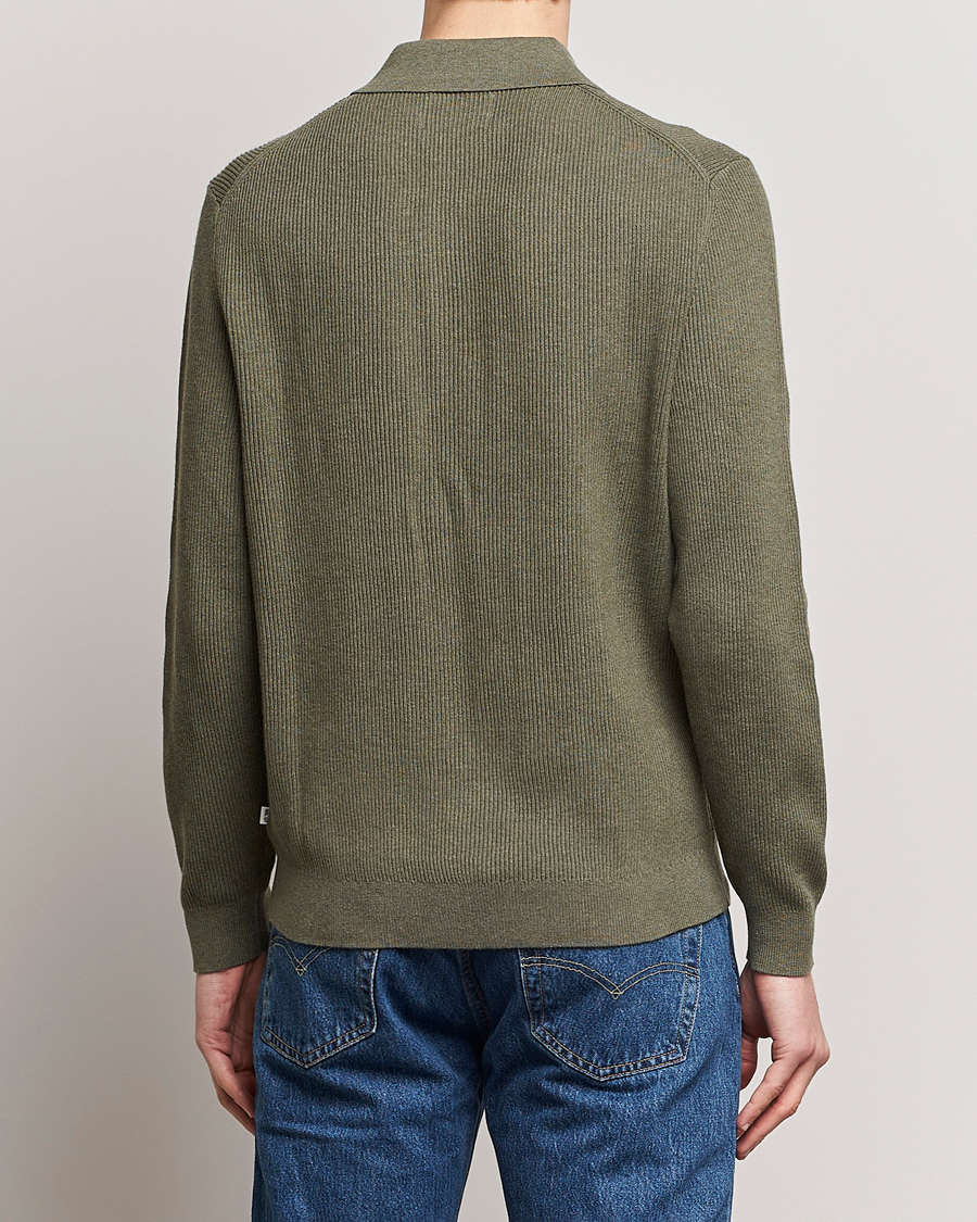 Herre | Trøjer | NN07 | Hansie Knitted Half Zip Capers Green