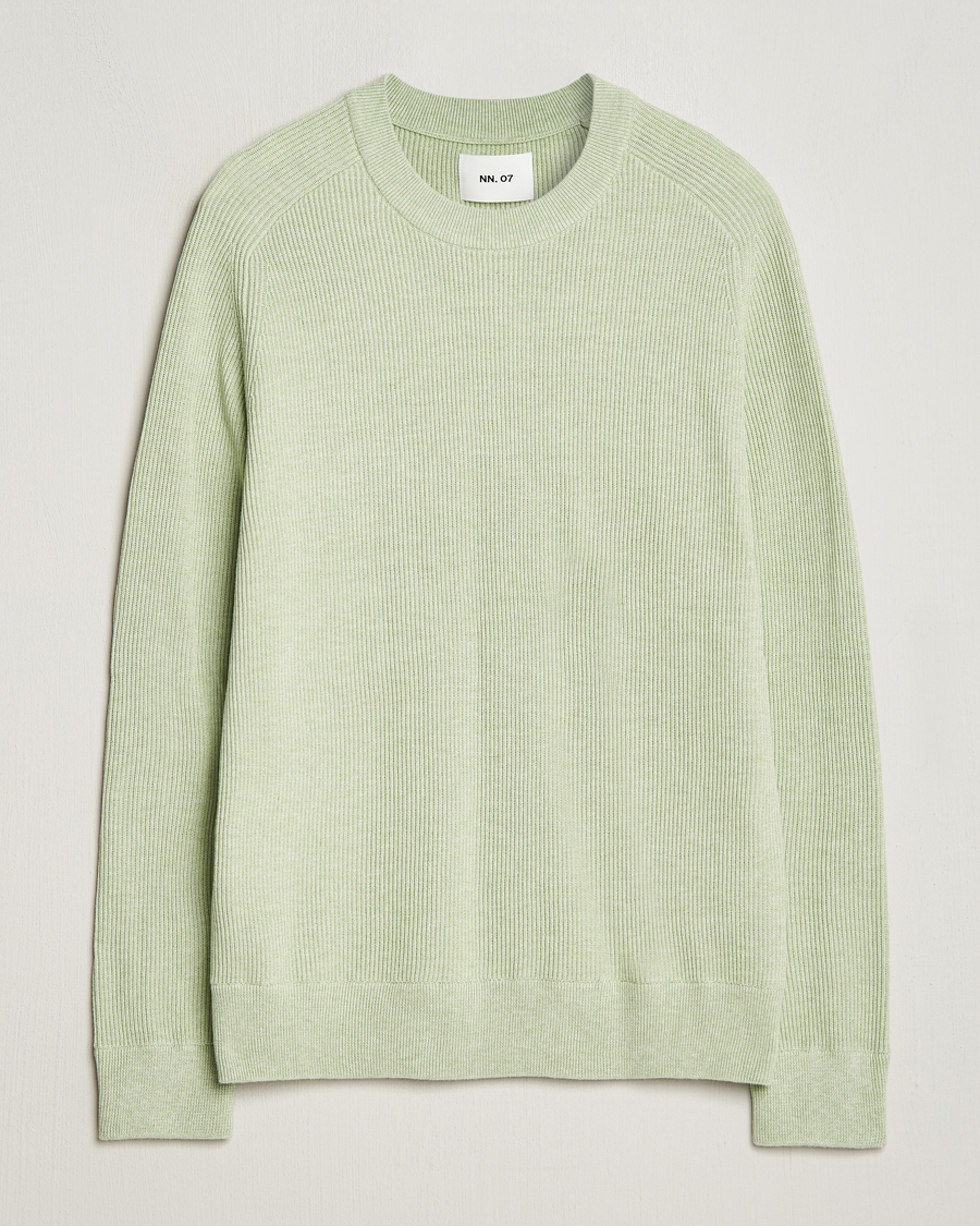 Herre | Trøjer | NN07 | Kevin Cotton Knitted Sweater Lime Green