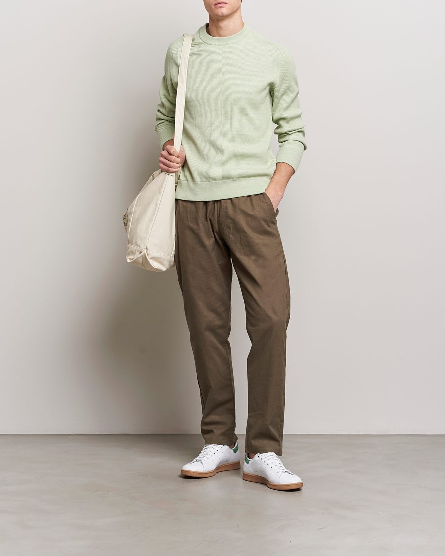Herre | Trøjer | NN07 | Kevin Cotton Knitted Sweater Lime Green