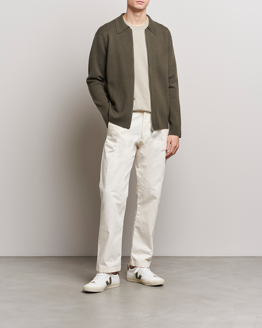 Herre | Trøjer | NN07 | Harald Full Zip Capers Green