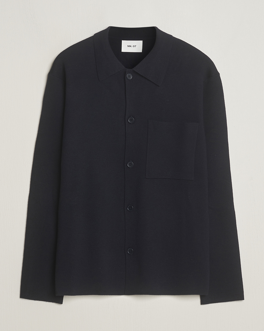 Herre | Trøjer | NN07 | Jonas Cotton/Modal Cardigan Navy Blue