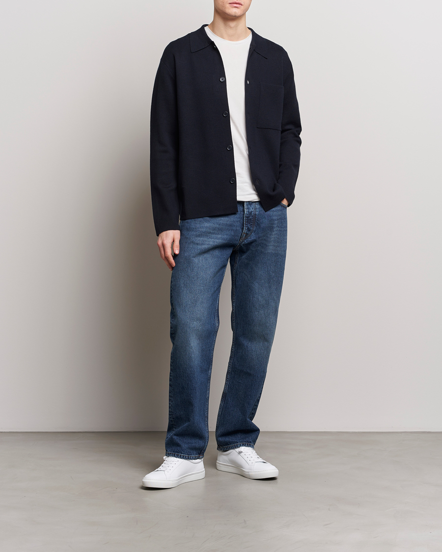 Herre | Trøjer | NN07 | Jonas Cotton/Modal Cardigan Navy Blue