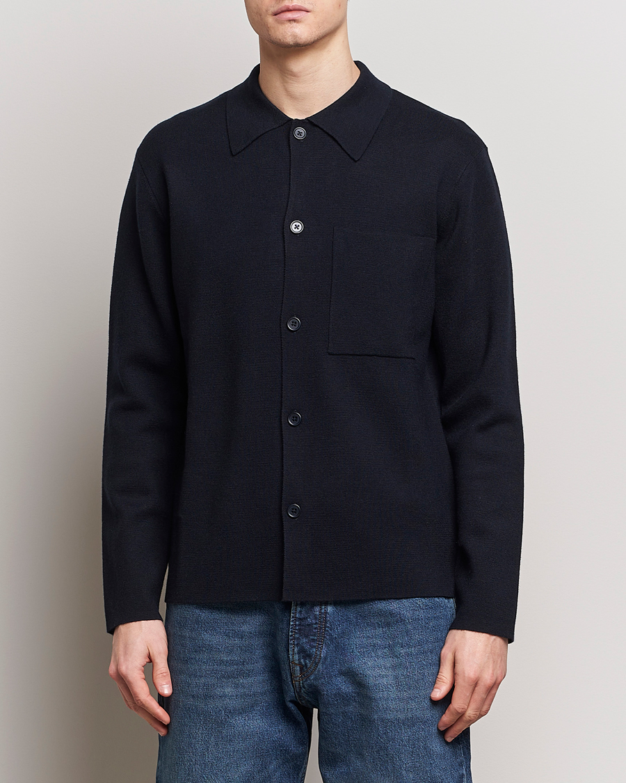 Herre | Trøjer | NN07 | Jonas Cotton/Modal Cardigan Navy Blue
