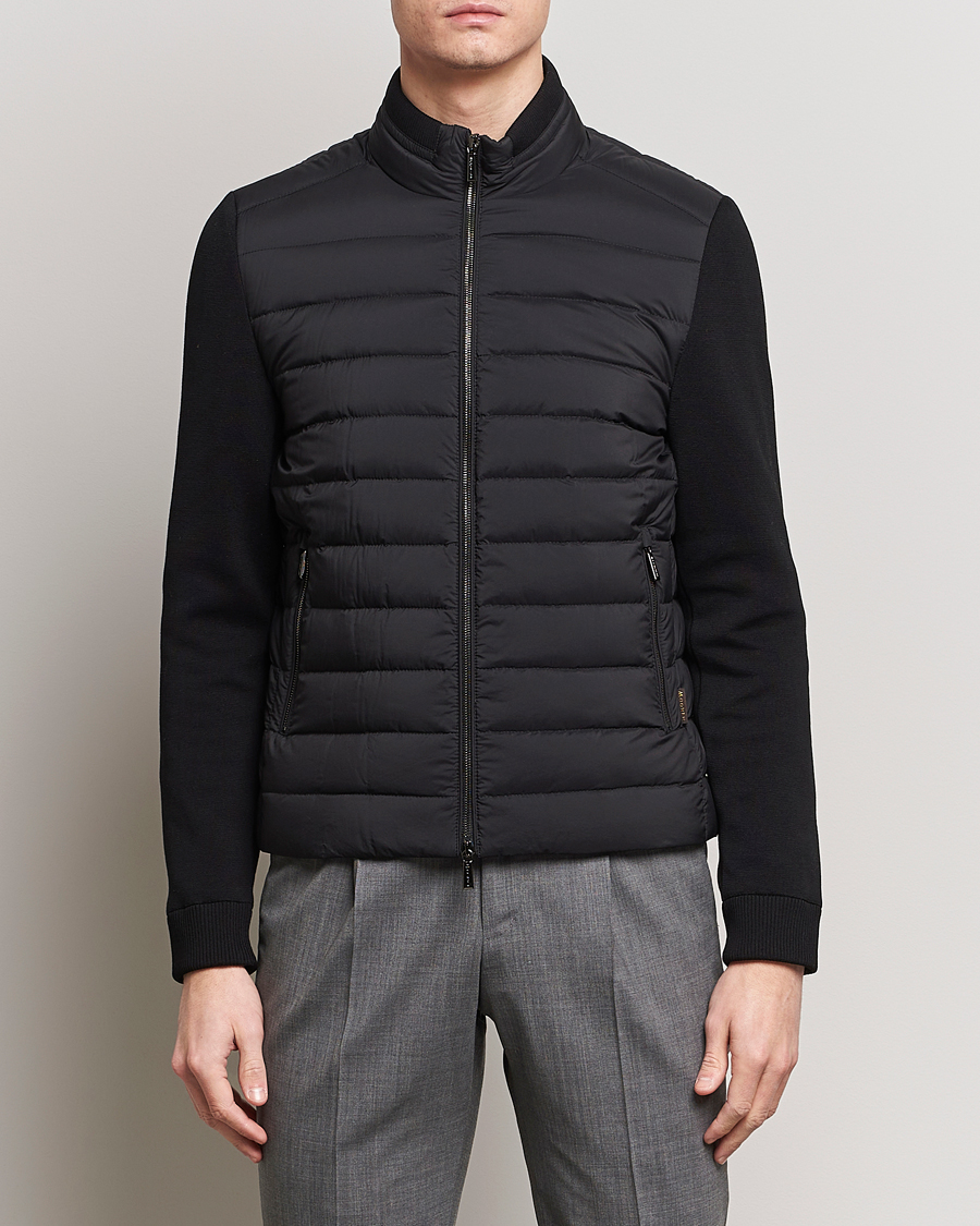 Herre | Tøj | MooRER | Hybrid Padded Jacket Black