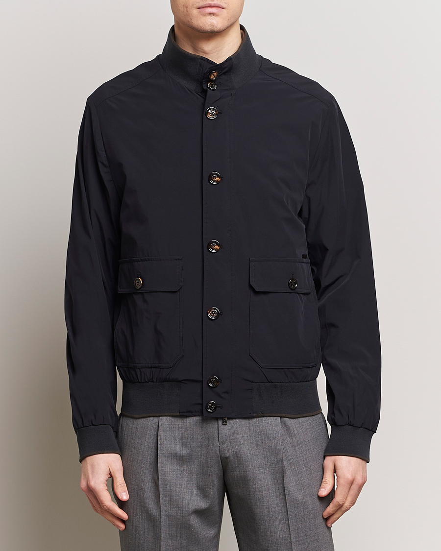 Herre | Casual jakker | MooRER | Water Repellent Stretch Jacket Navy