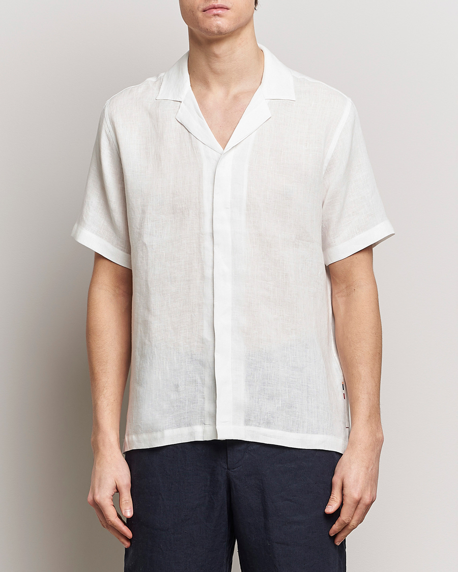 Herre | The linen lifestyle | Orlebar Brown | Maitan Short Sleeve Linen Shirt White