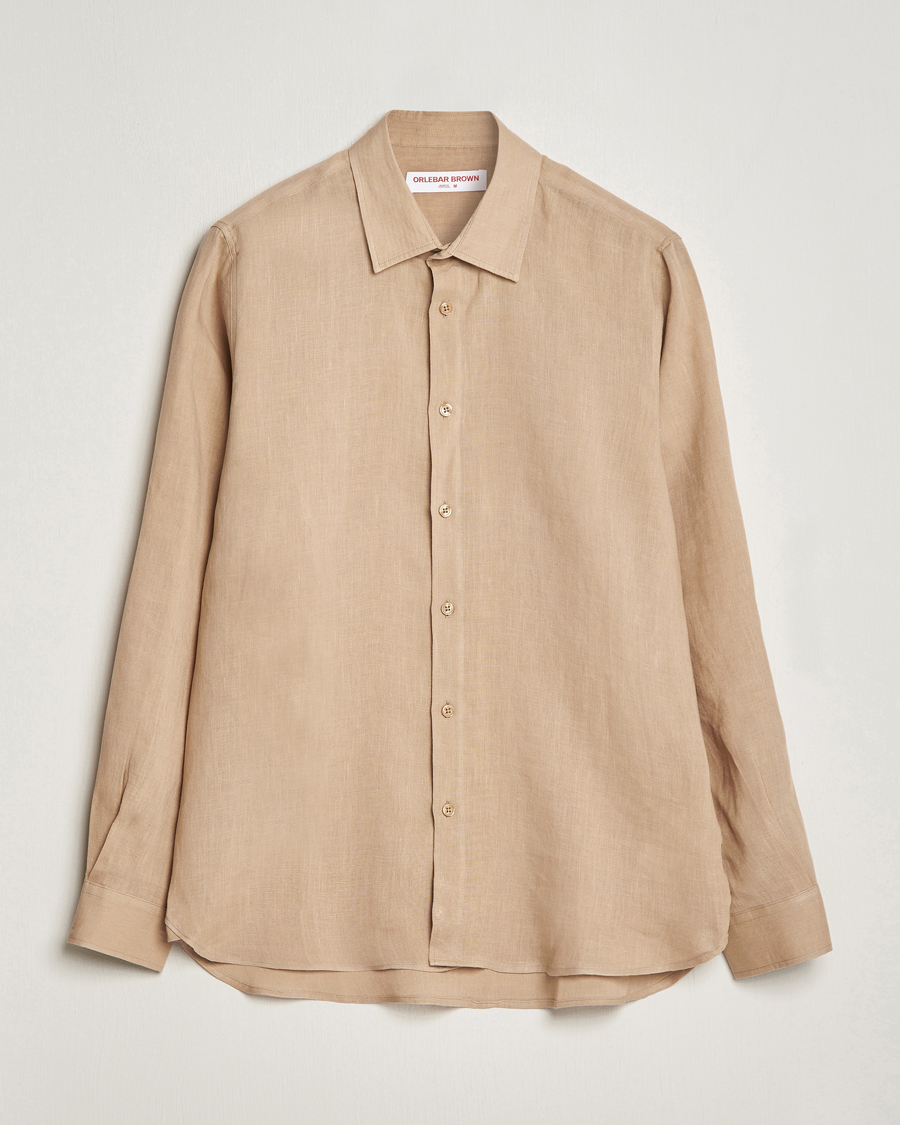 Herre |  | Orlebar Brown | Justin Linen Shirt Biscuit