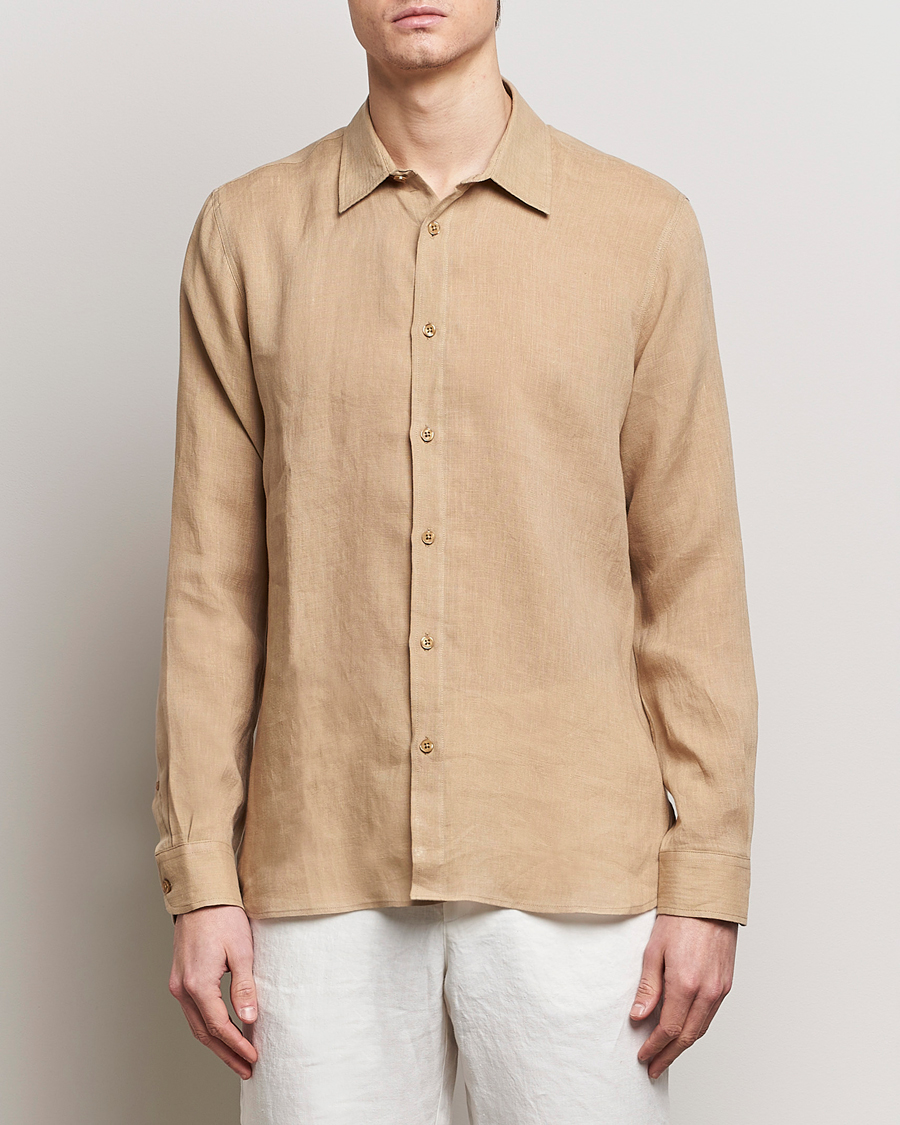 Herre | Orlebar Brown | Orlebar Brown | Justin Linen Shirt Biscuit