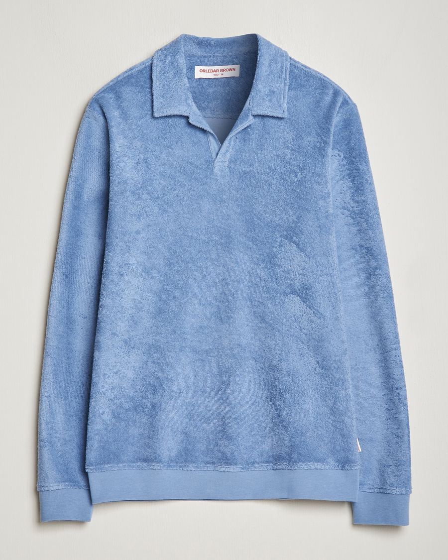 Herre | Trøjer | Orlebar Brown | Santino Organic Cotton Terry Polo Springfield Blue