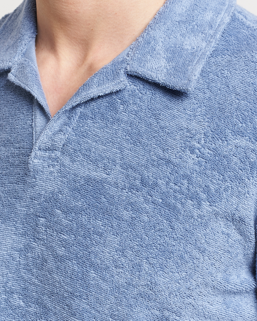 Herre | Trøjer | Orlebar Brown | Santino Organic Cotton Terry Polo Springfield Blue
