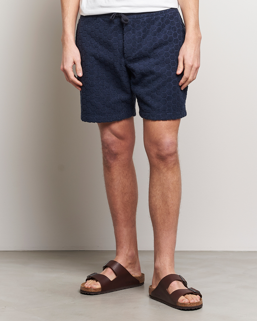 Herr |  | Orlebar Brown | Trevorne Atom Towelling Shorts Night Iris