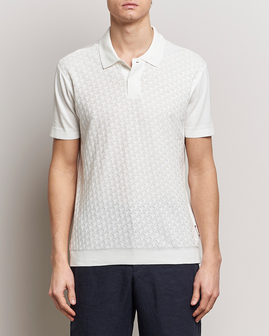 Herre | Polotrøjer | Orlebar Brown | Jarrett Jaquard Knitted Ribb Polo White