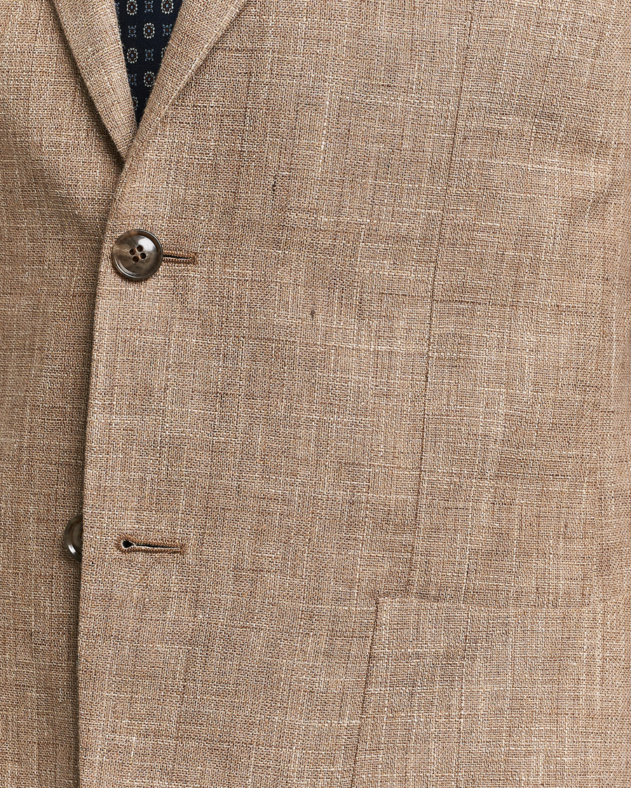 Herre | Blazere & jakker | Morris Heritage | Mike Cotton/Linen Structure Blazer Light Brown