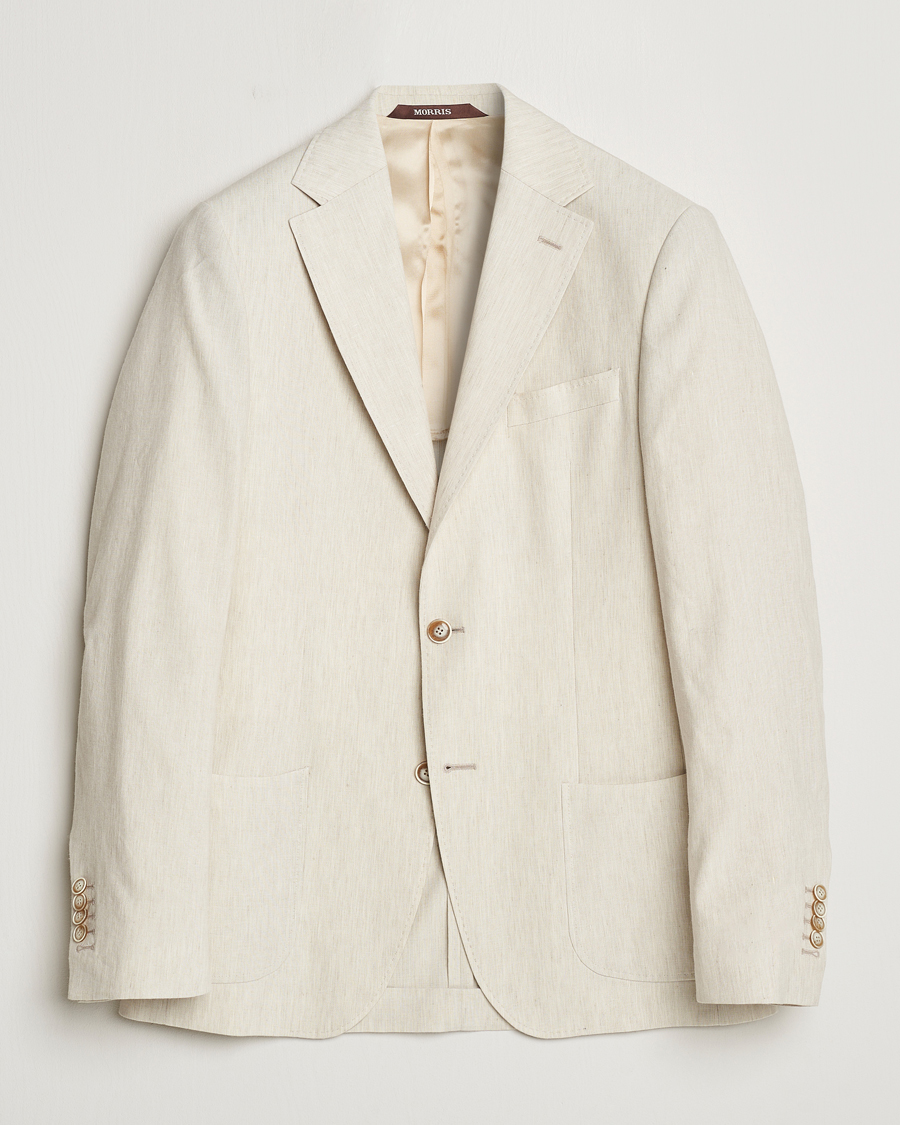 Herre |  | Morris Heritage | Summer Linen Blazer Beige