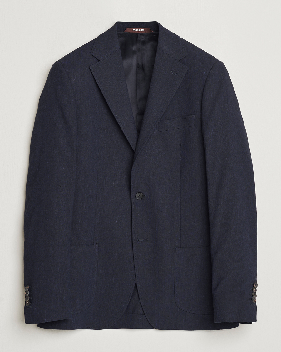 Herre |  | Morris Heritage | Summer Linen Blazer Navy