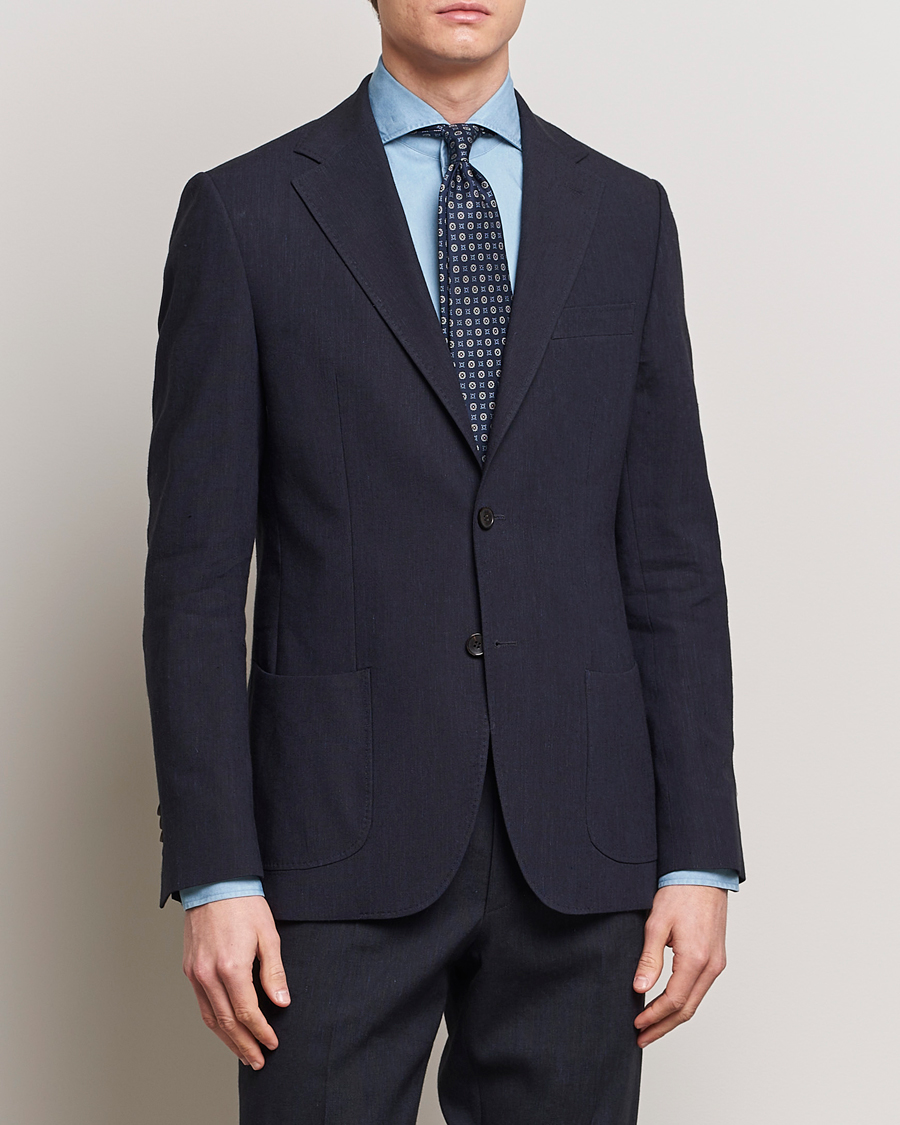 Herre | Morris Heritage | Morris Heritage | Summer Linen Blazer Navy