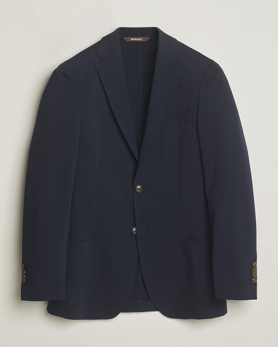 Herre | Blazere & jakker | Morris Heritage | Mike Soft Cotton Jersey Blazer Navy