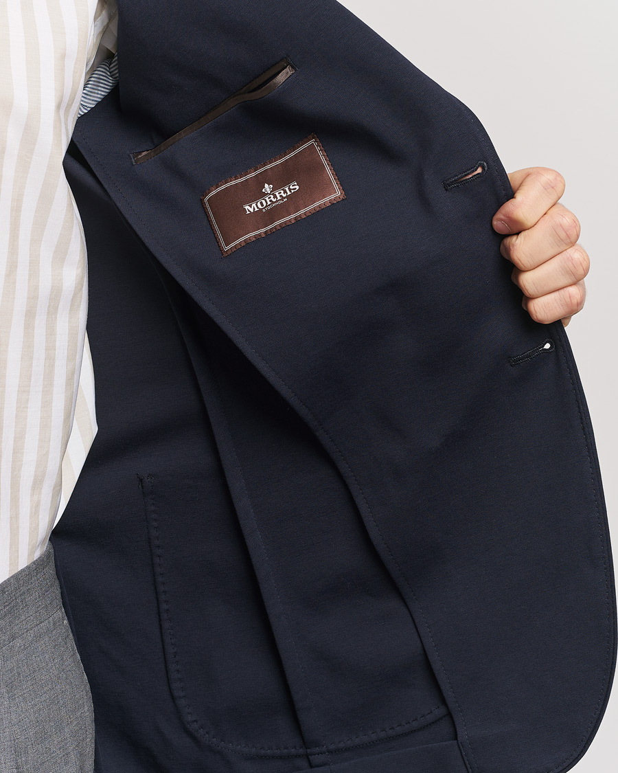 Herre | Blazere & jakker | Morris Heritage | Mike Soft Cotton Jersey Blazer Navy