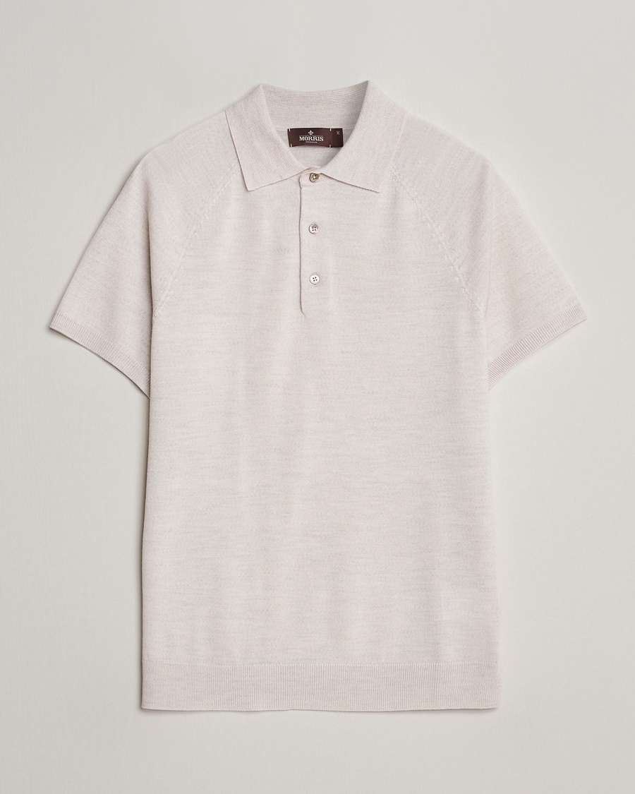 Herre | Polotrøjer | Morris Heritage | Fleming Short Sleeve Merino Polo Off White
