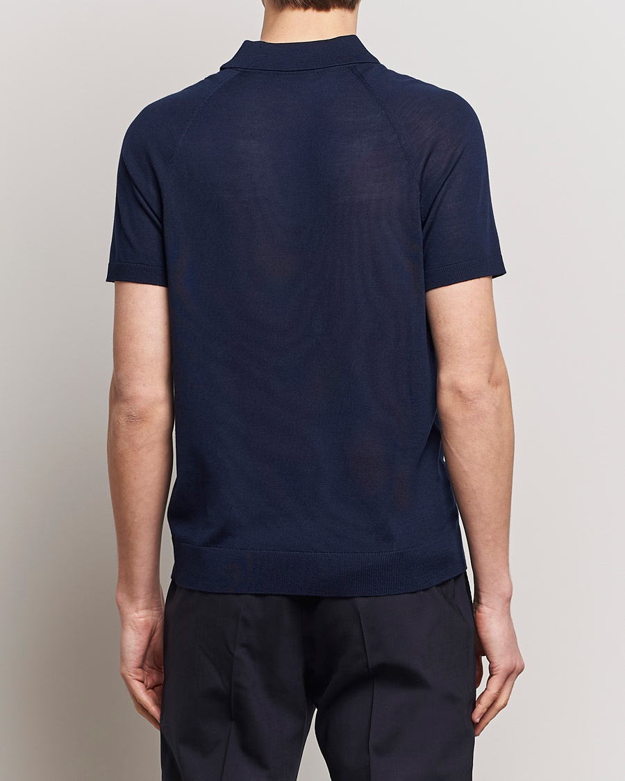 Herre | Polotrøjer | Morris Heritage | Fleming Short Sleeve Merino Polo Navy