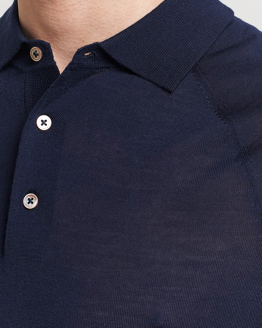 Herre | Polotrøjer | Morris Heritage | Fleming Short Sleeve Merino Polo Navy