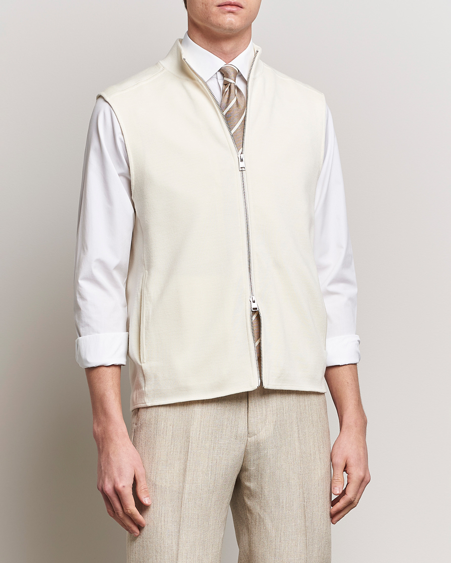 Herre | Udsalg | Morris Heritage | Kayden Merino Full Zip Vest White