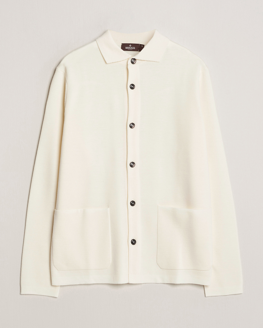 Herre |  | Morris Heritage | Craig Merino Dress Cardigan White