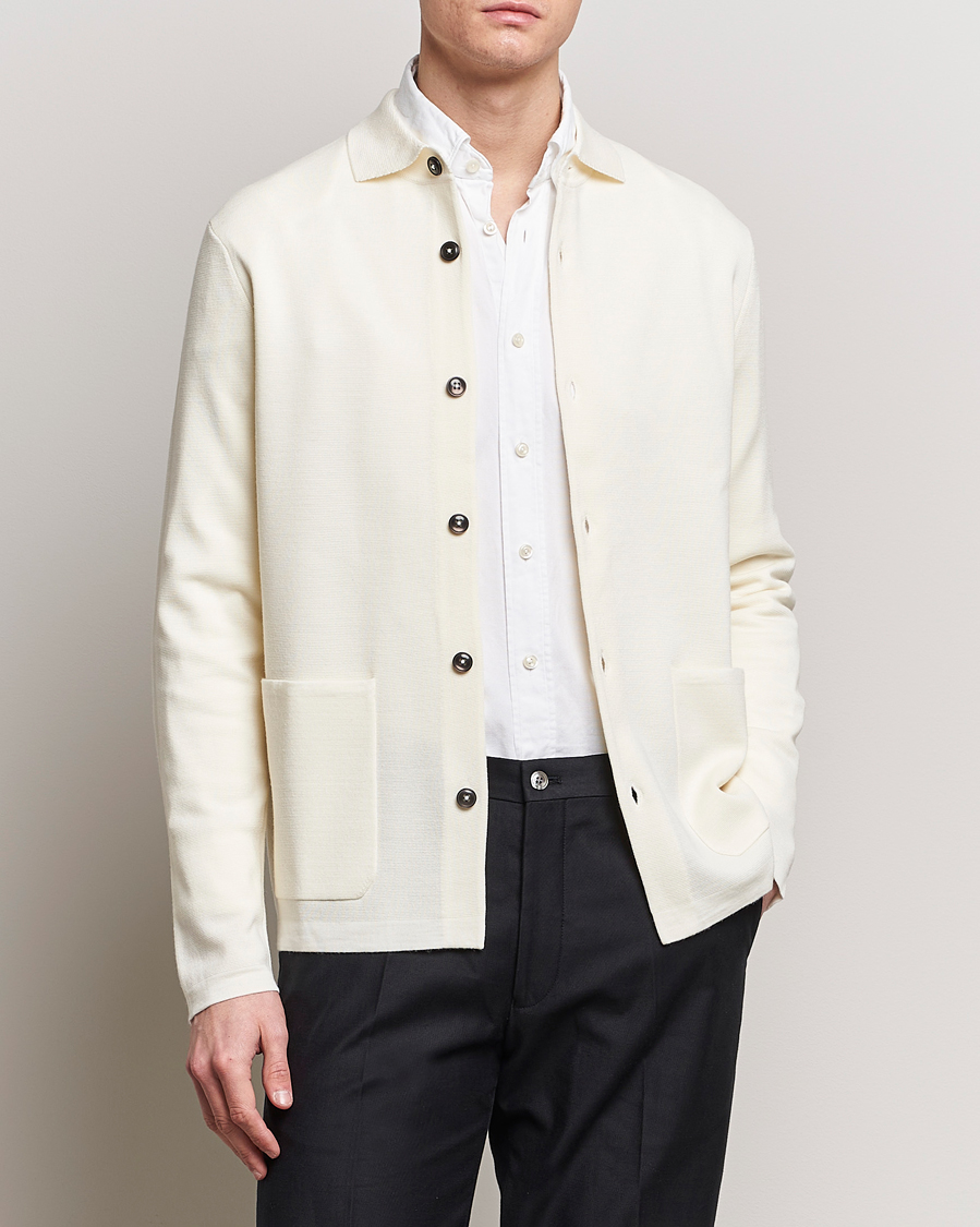 Herre | Trøjer | Morris Heritage | Craig Merino Dress Cardigan White