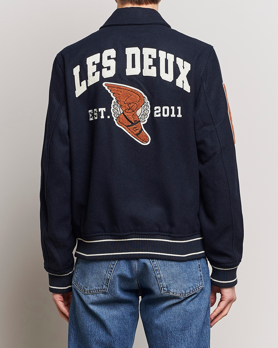 Herre | Jakker | LES DEUX | Varsity Wool Jacket Dark Navy