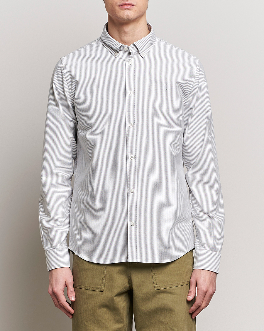 Herre | Tøj | LES DEUX | Kristian Oxford Shirt Green/White