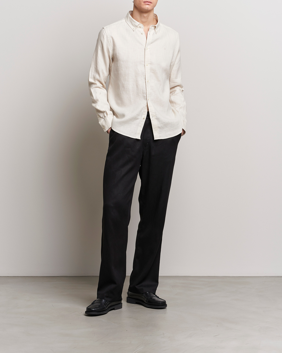 Herre | Skjorter | LES DEUX | Kristian Linen Button Down Shirt Ivory