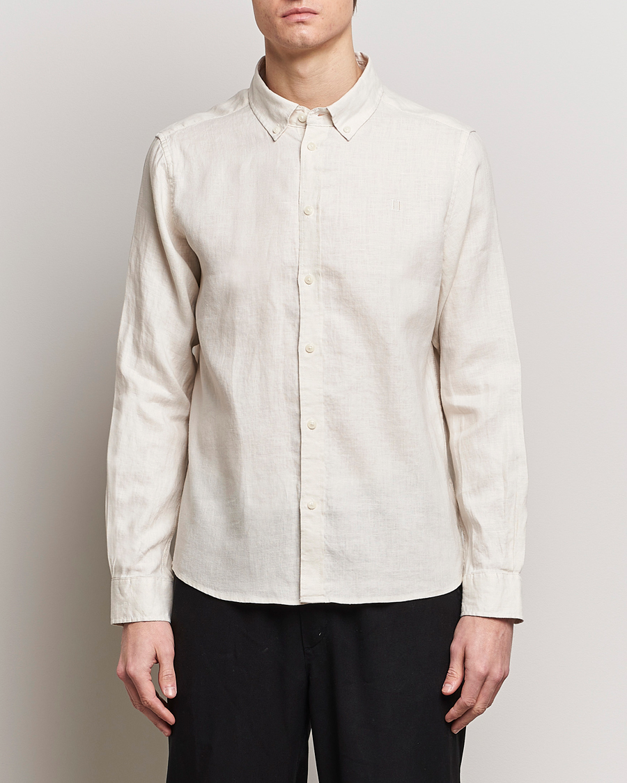 Herre | Hørskjorter | LES DEUX | Kristian Linen Button Down Shirt Ivory