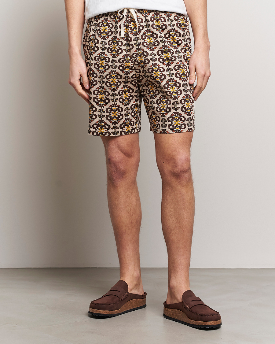 Herre | Tøj | LES DEUX | Hendrix Printed Shorts Light Sand